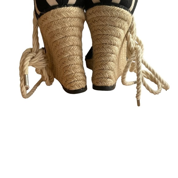 Kate SPADE Open Toe Wedges Espadrilles Sandals Ankle Ties 9 - Picture 9 of 13